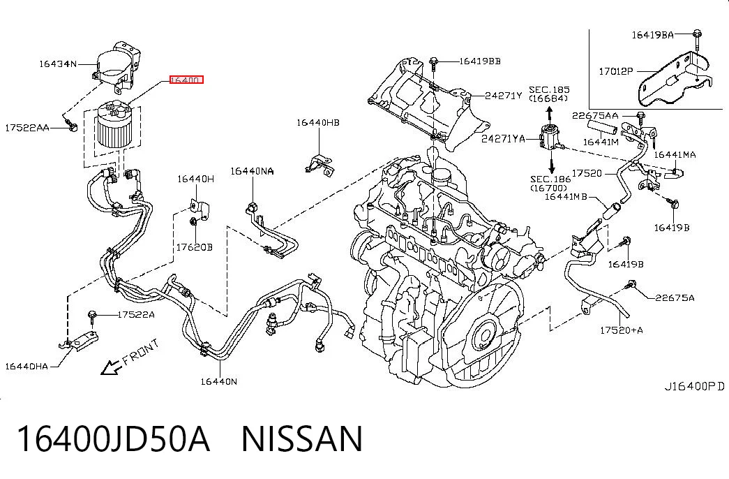  Топливный фильтр Nissan Qashqai 1