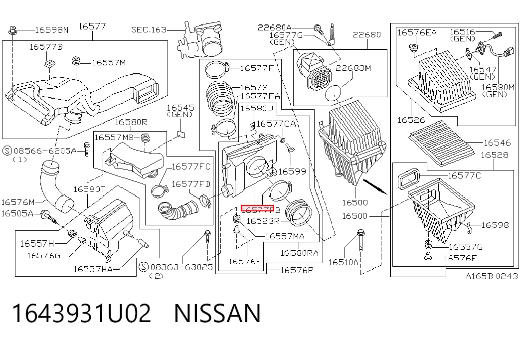 1643931U02 Nissan/Infiniti