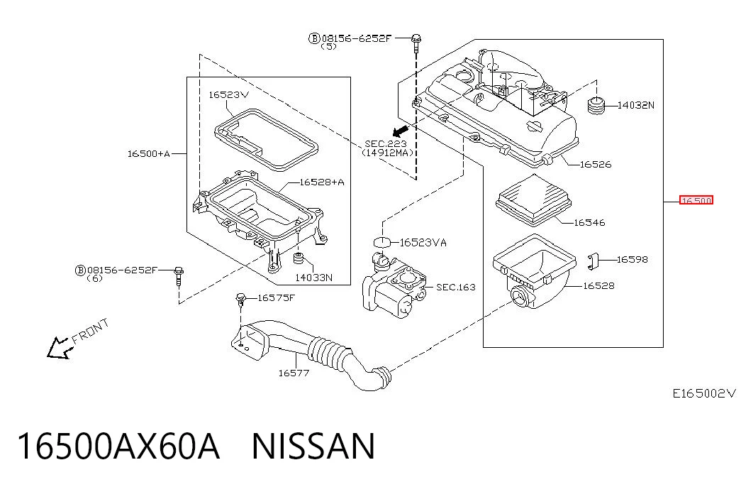 Коробка фильтра на Nissan Note  E11