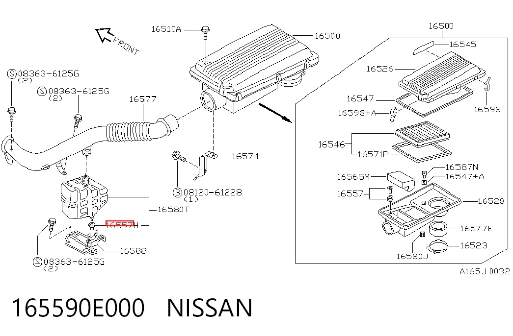 165590E000 Nissan/Infiniti