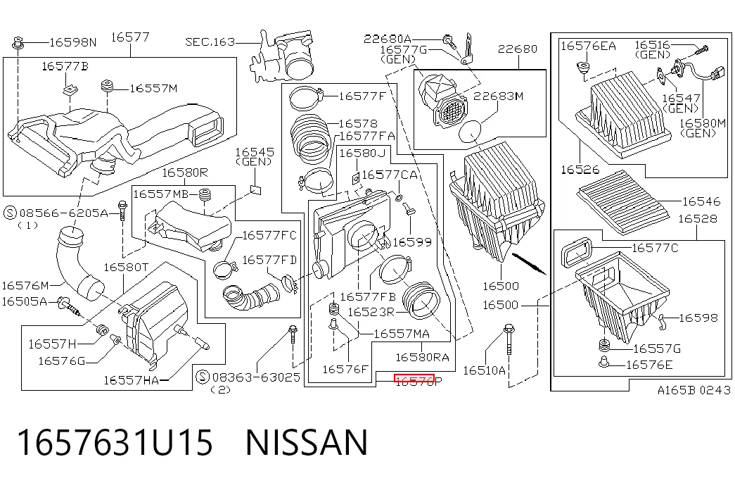 1657631U15 Nissan/Infiniti