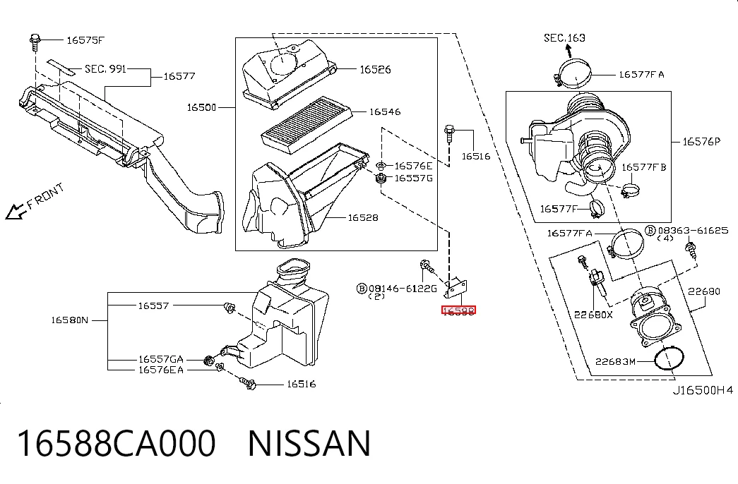 16588CA000 Nissan/Infiniti