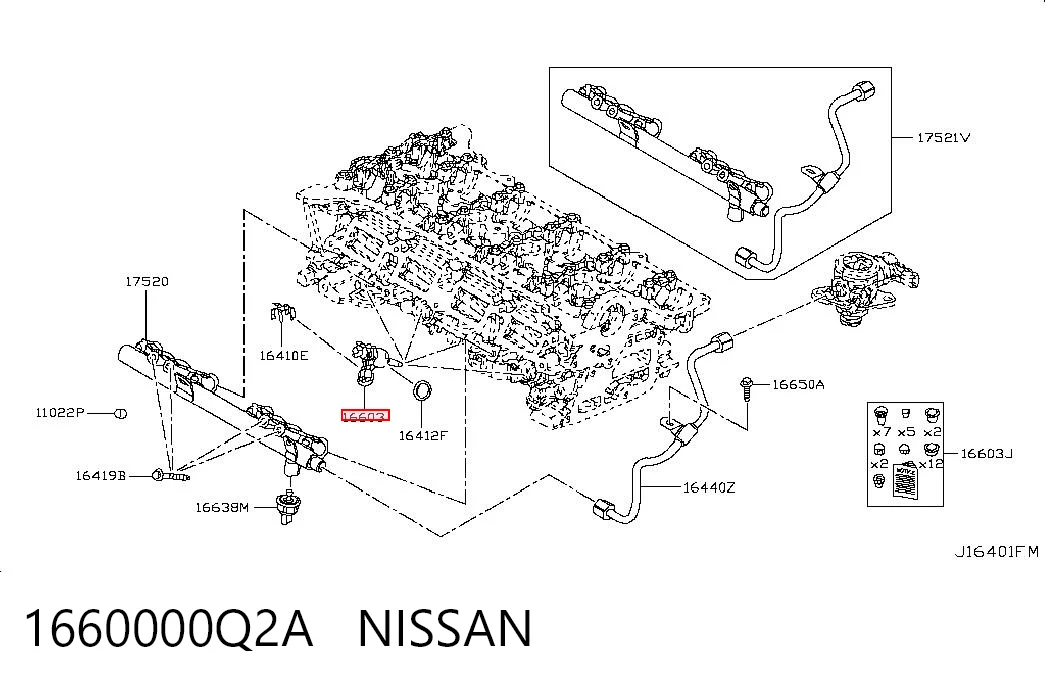 1660000Q2A Nissan/Infiniti Топливные форсунки