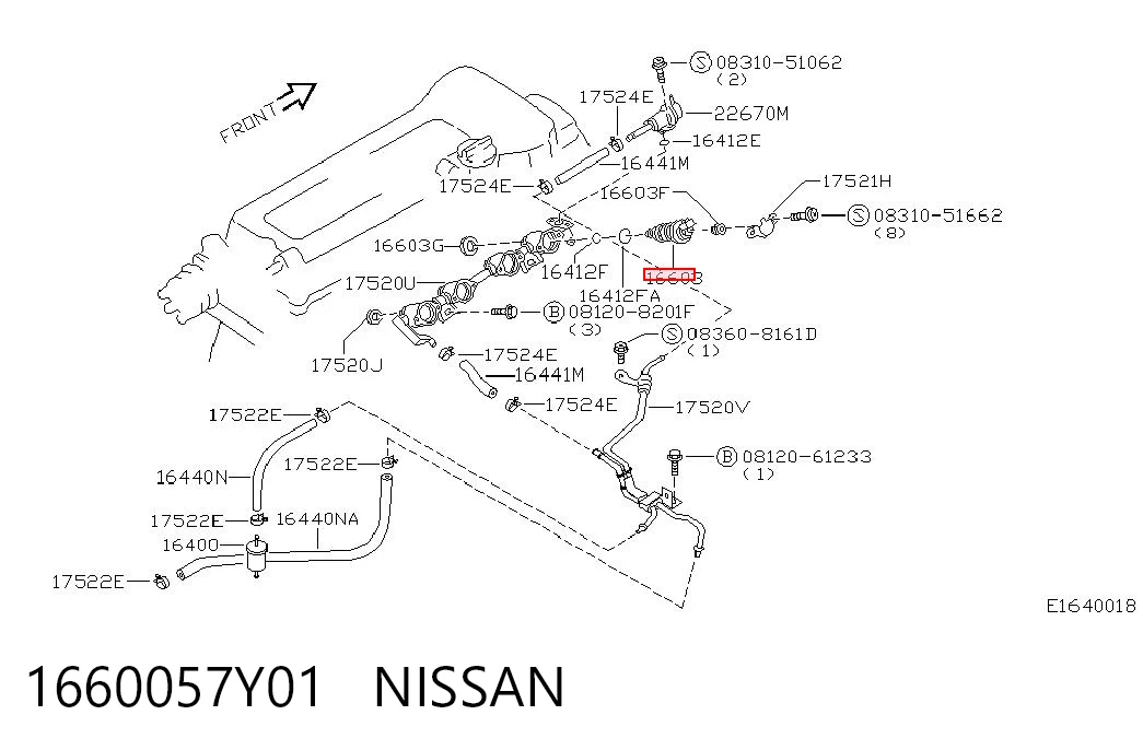 1660057Y01 Nissan/Infiniti Топливные форсунки
