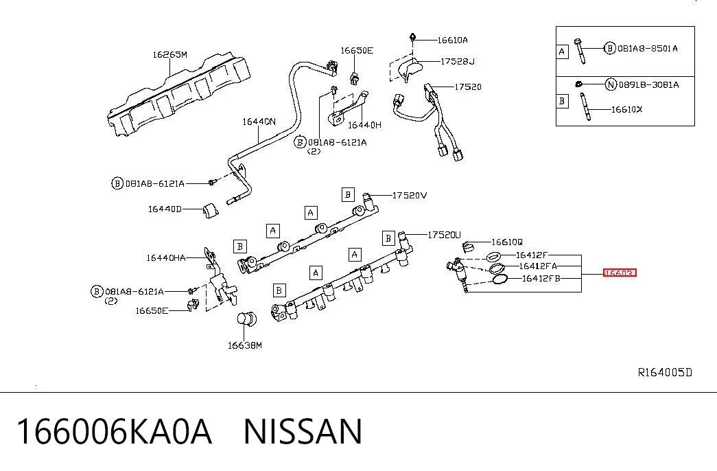 166006KA0A Nissan/Infiniti Топливные форсунки