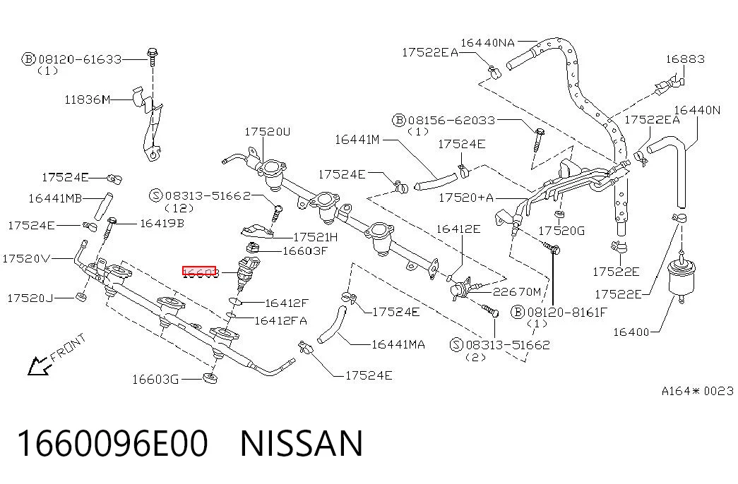 1660096E00 Nissan/Infiniti Топливные форсунки