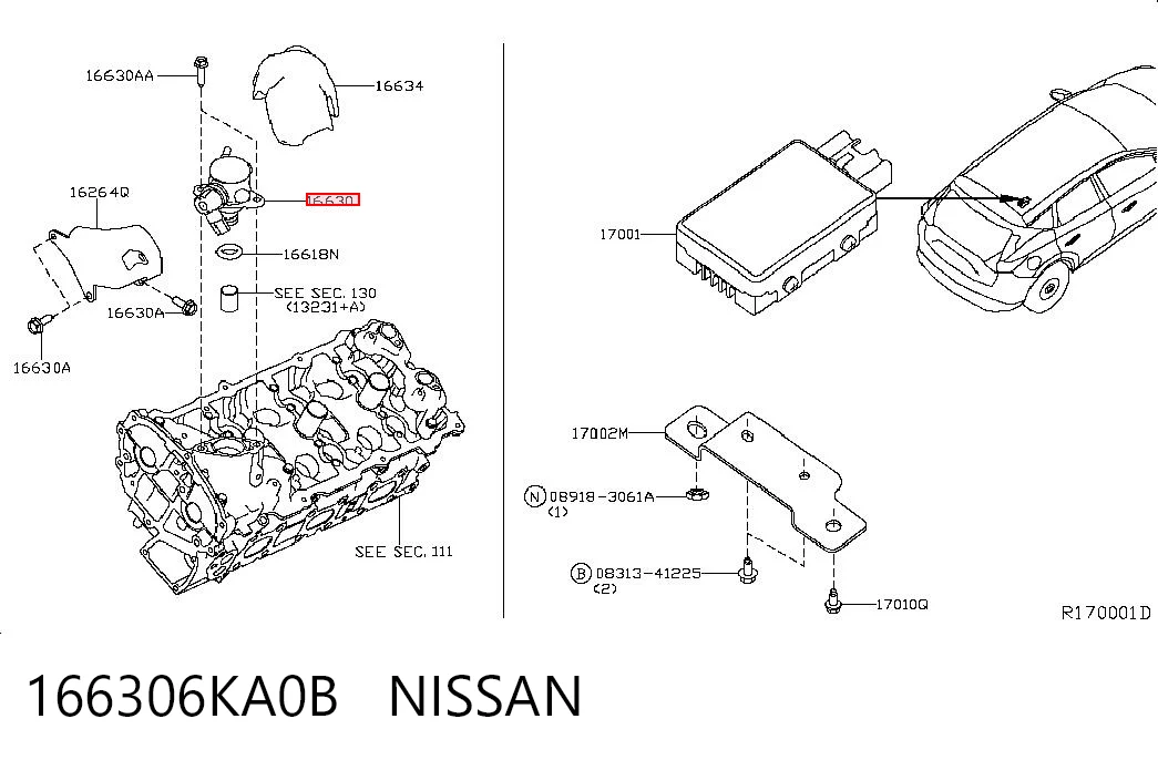 166306KA0B Nissan/Infiniti Насос топливный высокого давления (ТНВД)