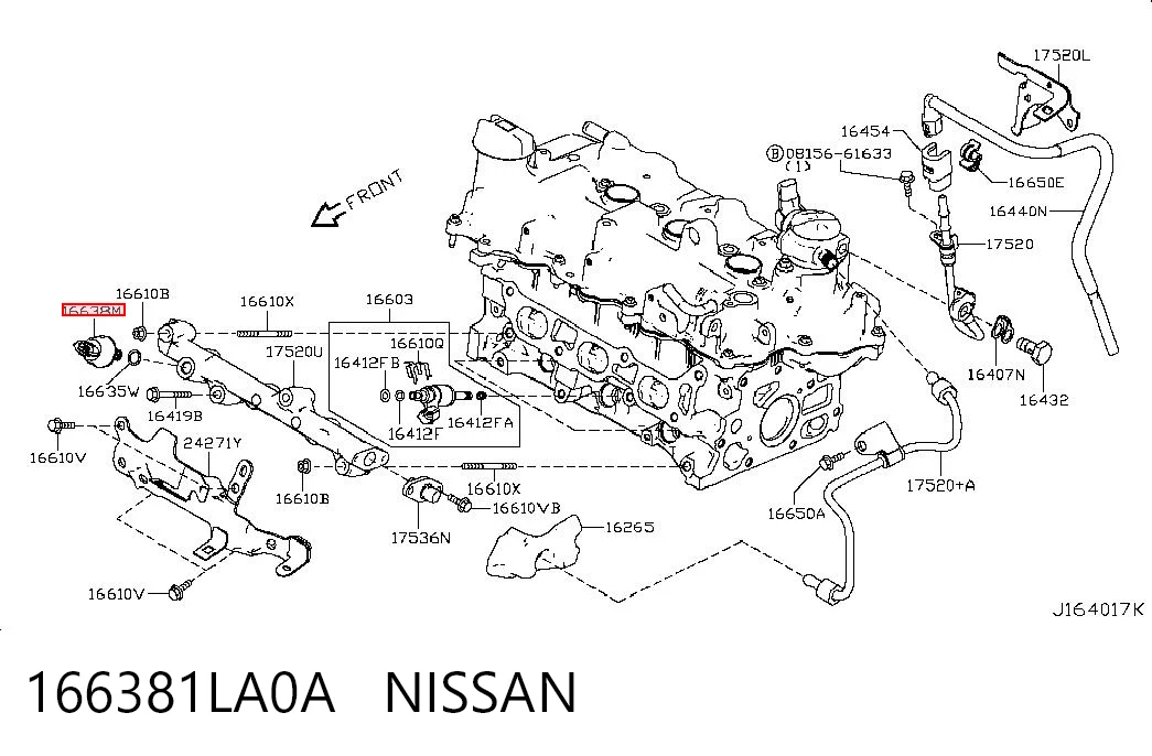 166381LA0A Nissan/Infiniti Манометры