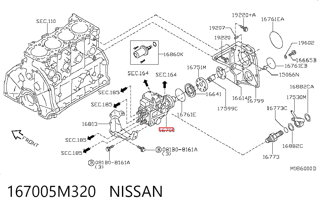 Насос топливный высокого давления (ТНВД) на Nissan Almera II N16