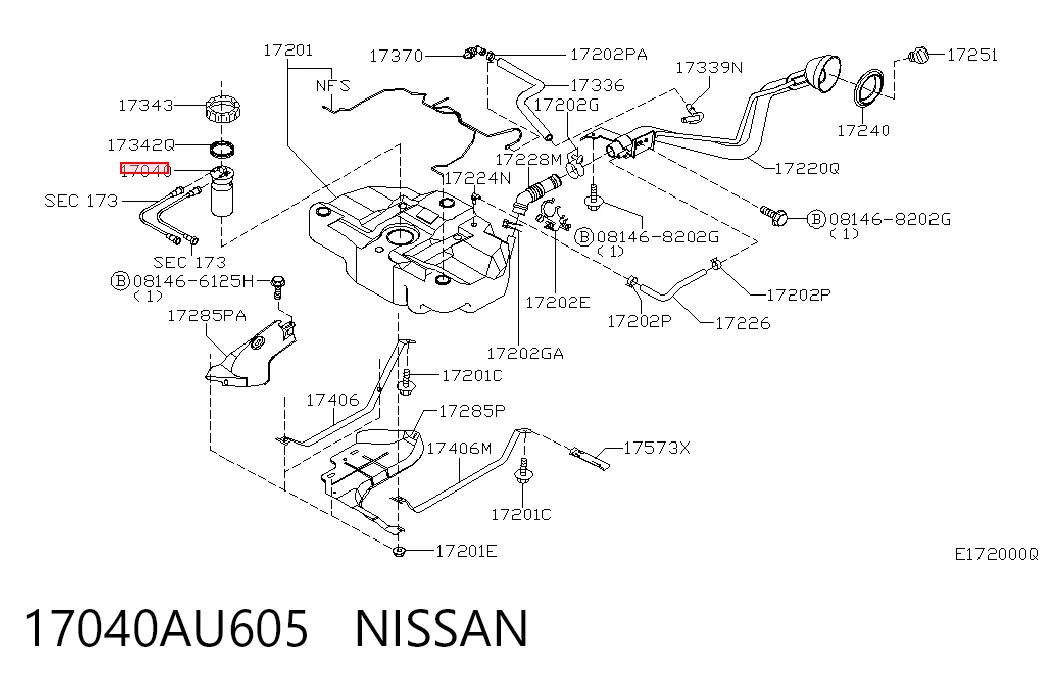 17040AU605 Nissan/Infiniti