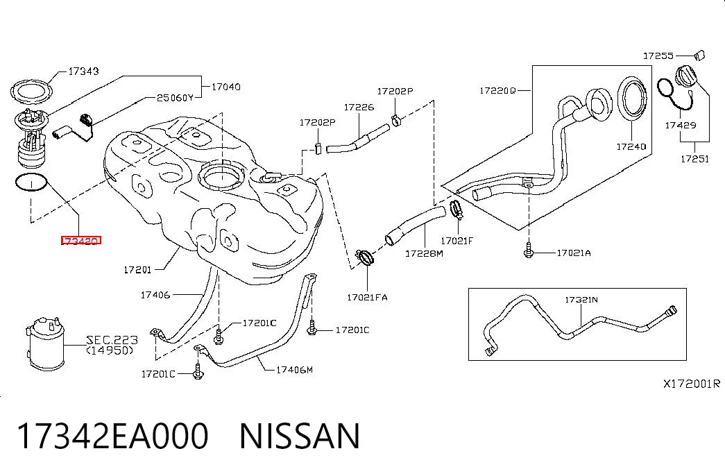 17342EA000 Nissan/Infiniti 