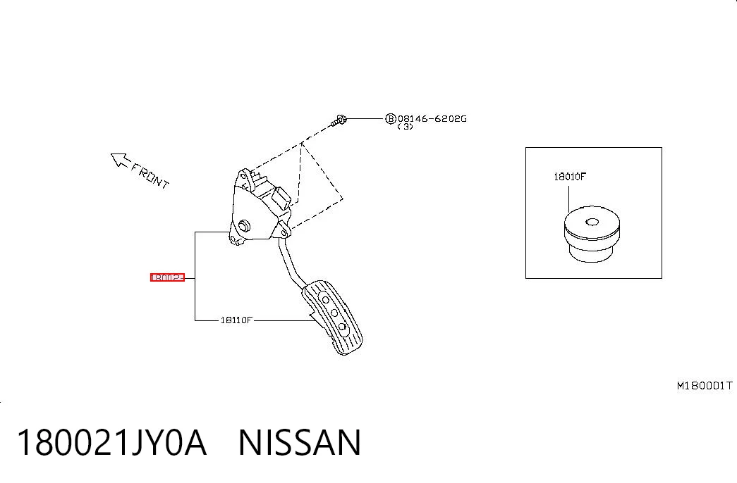 180021JY0A Nissan/Infiniti Педали газа