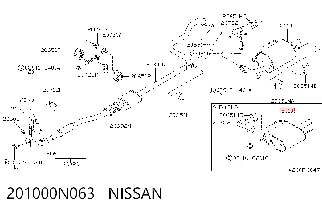  Глушитель задний Nissan Almera 1
