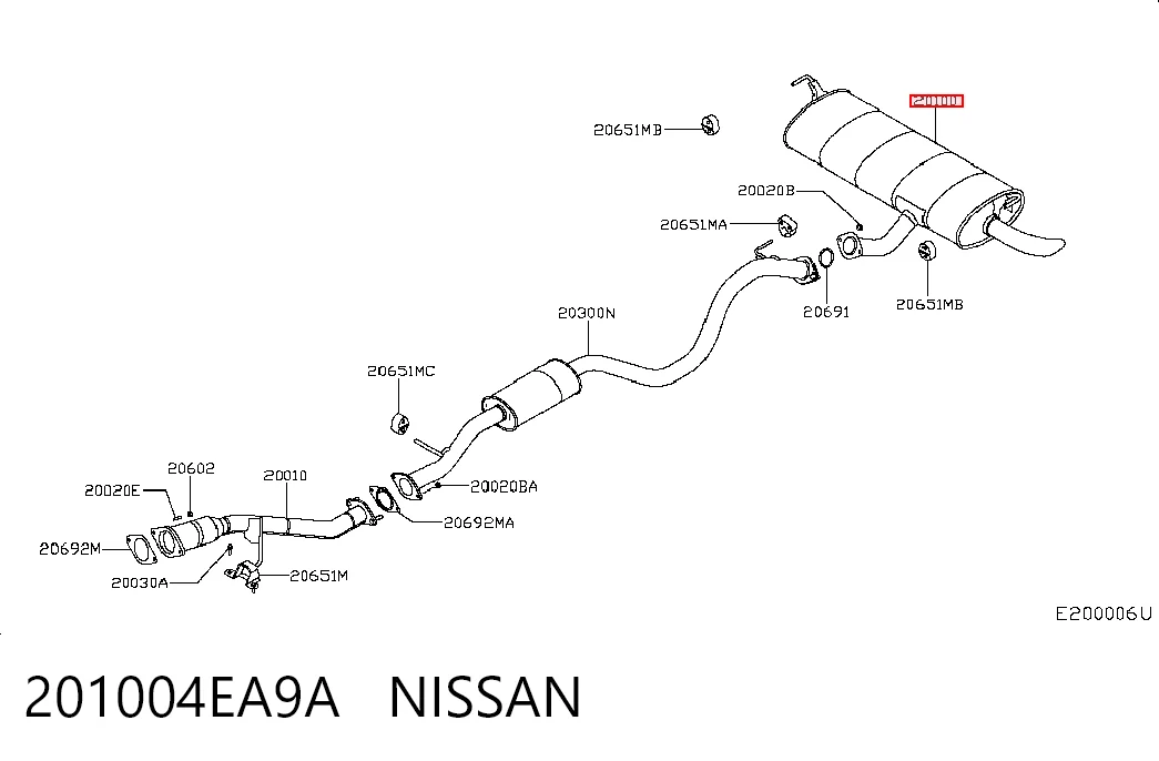 Выхлопная труба на Nissan Qashqai II J11