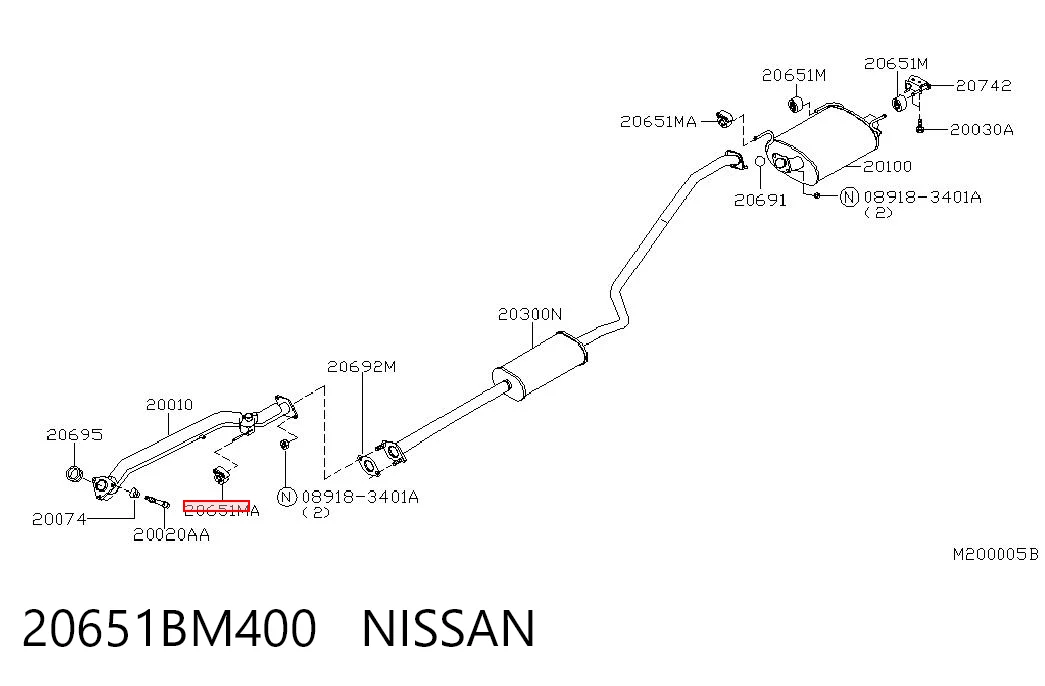  Подушка глушителя Nissan Almera 2