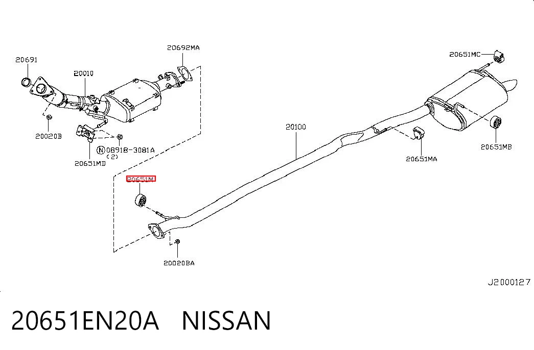 Подушка крепления глушителя Nissan Qashqai II внедорожник (J11) (2013 - 2021) цена, от 3.60 USD