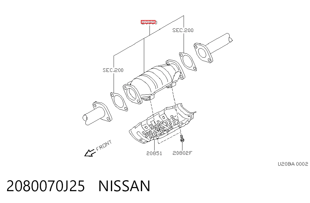Каталитический нейтрализатор отработавших газов Nissan Primera седан (P10) (1990 - 1996) цена, от 37.81 USD