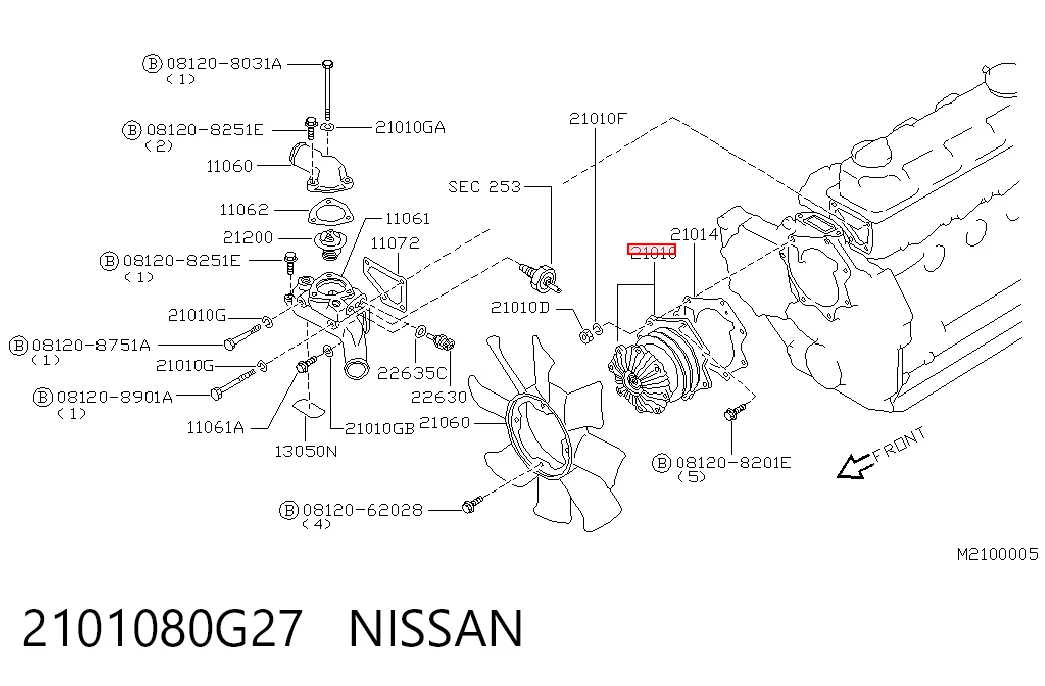 AISWPN054A Aisin Насос водяной