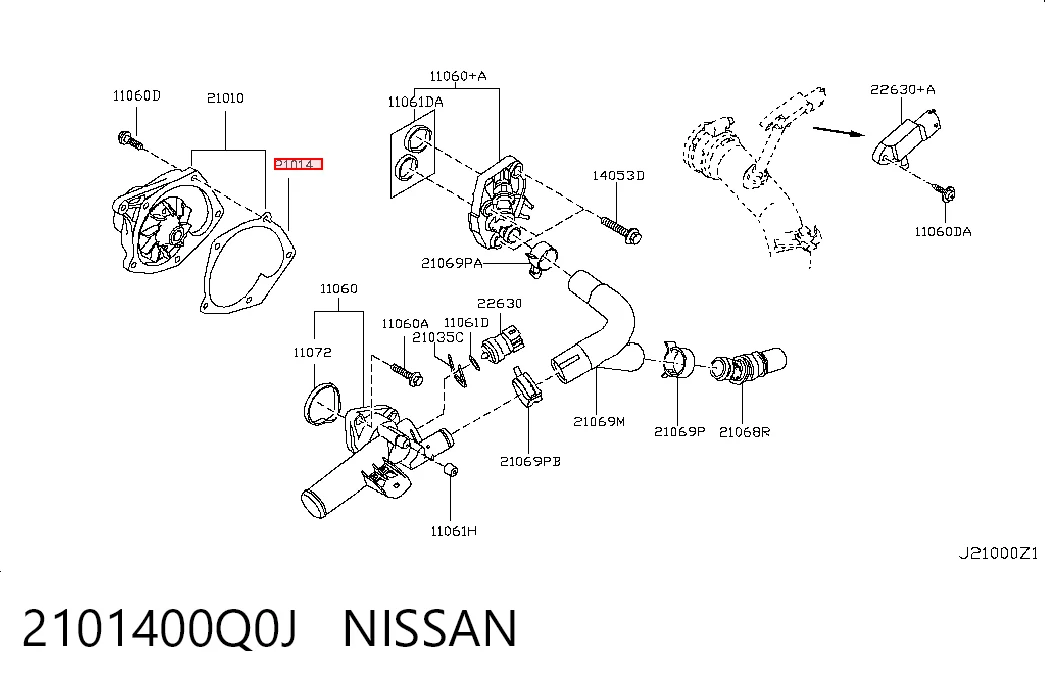 95528046 Peugeot/Citroen Прокладка водяного насоса