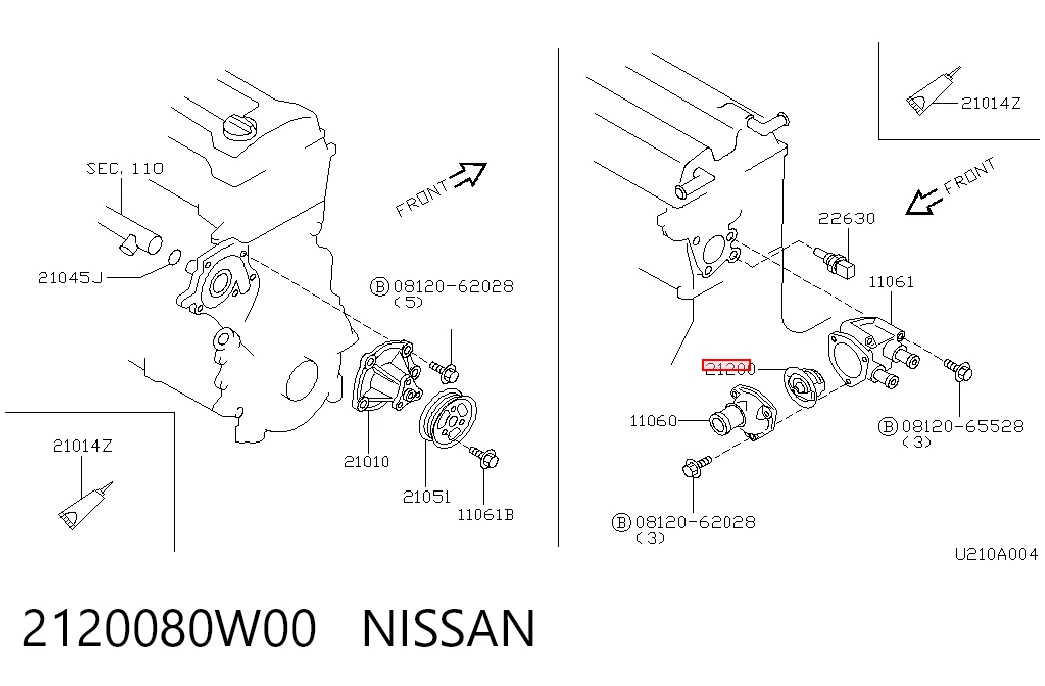 8970942830 Isuzu Авто термостат