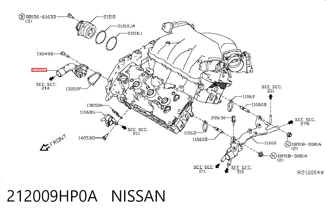 212009HP0A Nissan/Infiniti Авто термостат