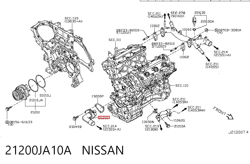 21200JA10A Nissan/Infiniti Авто термостат