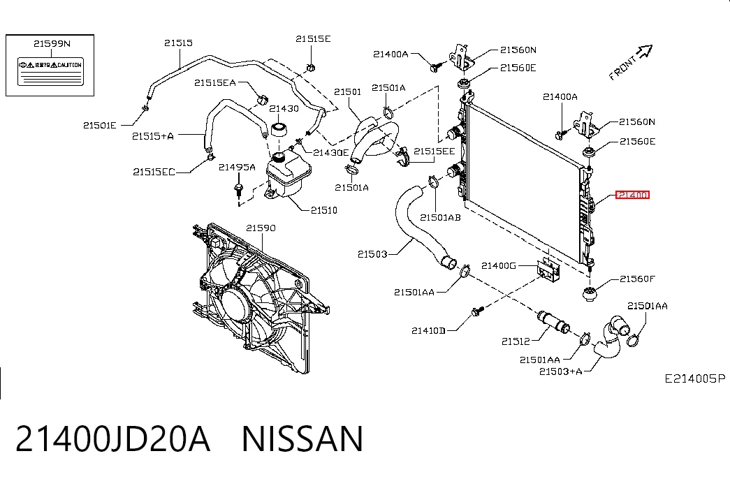 Радиатор охлаждения двигателя Nissan Qashqai I внедорожник (J10) (2006 - 2013) цена, от 78.87 USD