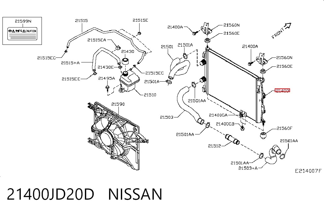  Радиатор Nissan Qashqai 1