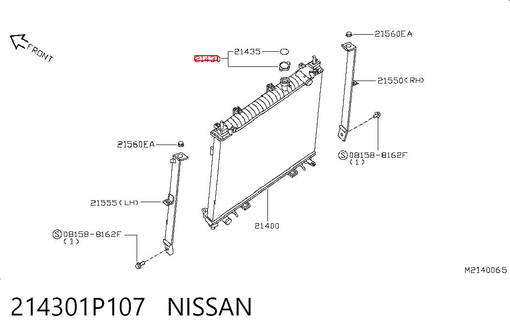 214301P107 Nissan/Infiniti Крышка бачка радиатора