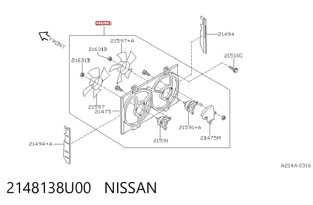 Вентилятор радиатора на Nissan Maxima  A32