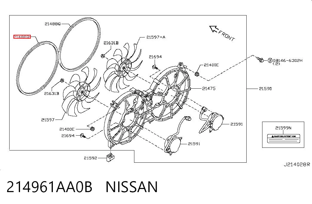 214961AA0B Nissan/Infiniti