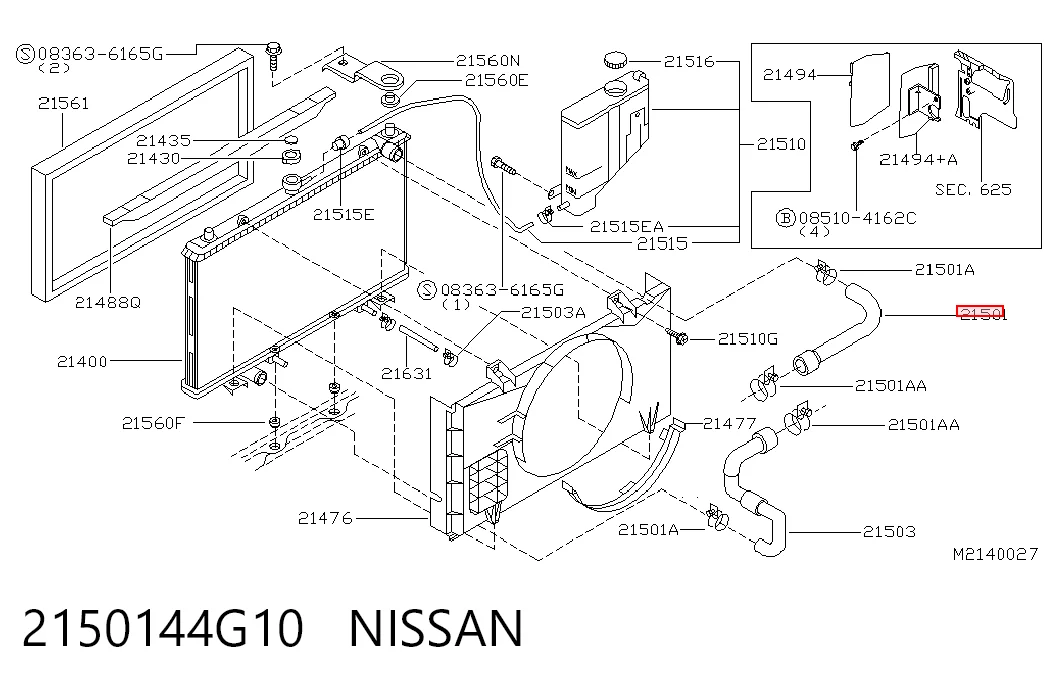 215010F111 Renault (RVI) Шланг системы охлаждения