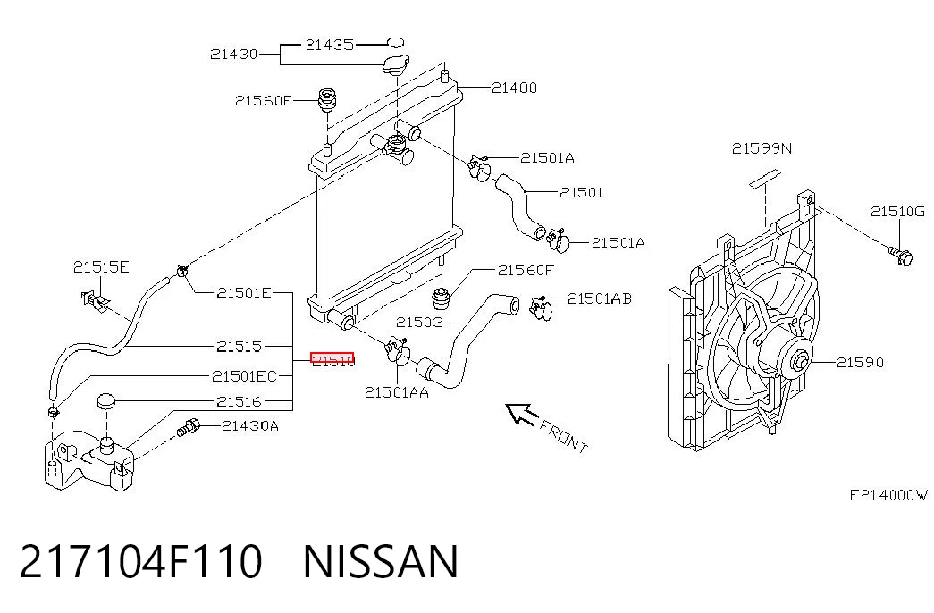 217104F110 Nissan/Infiniti Расширительный бачок охлаждения
