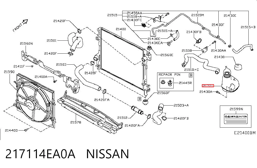  Бачок системы охлаждения Nissan Qashqai 2