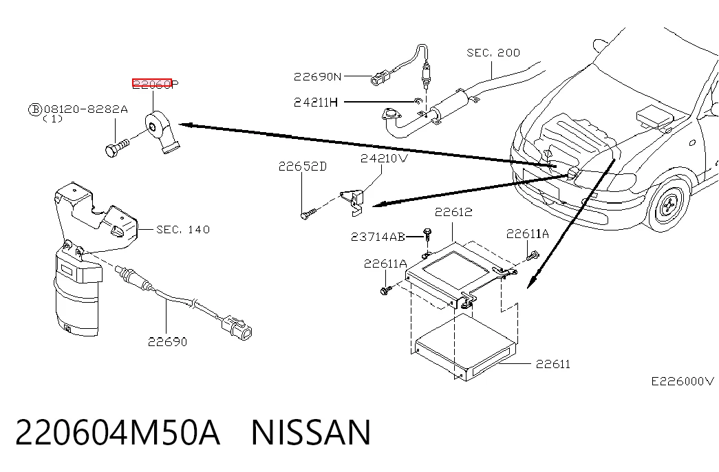 220604M50A Nissan/Infiniti Датчик самовоспламенения