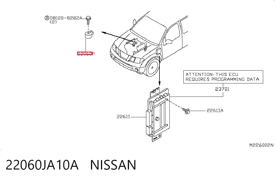 22060JA10A Nissan/Infiniti Датчик самовоспламенения