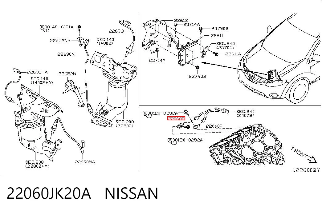 22060JK20A Nissan/Infiniti Датчик самовоспламенения