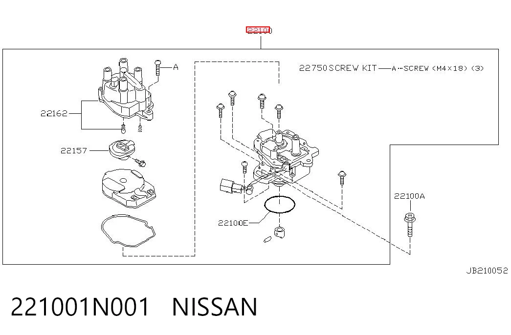 Распределитель зажигания (трамблер) на Nissan Almera I N15