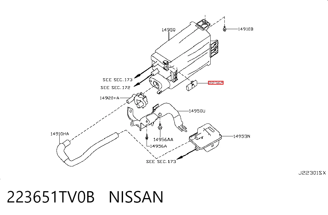 223651TV0B Nissan/Infiniti Датчик давления воздуха