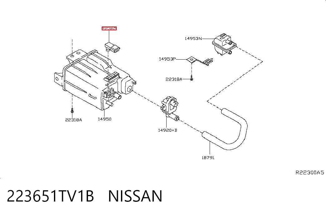 223651TV1B Nissan/Infiniti Датчик давления воздуха