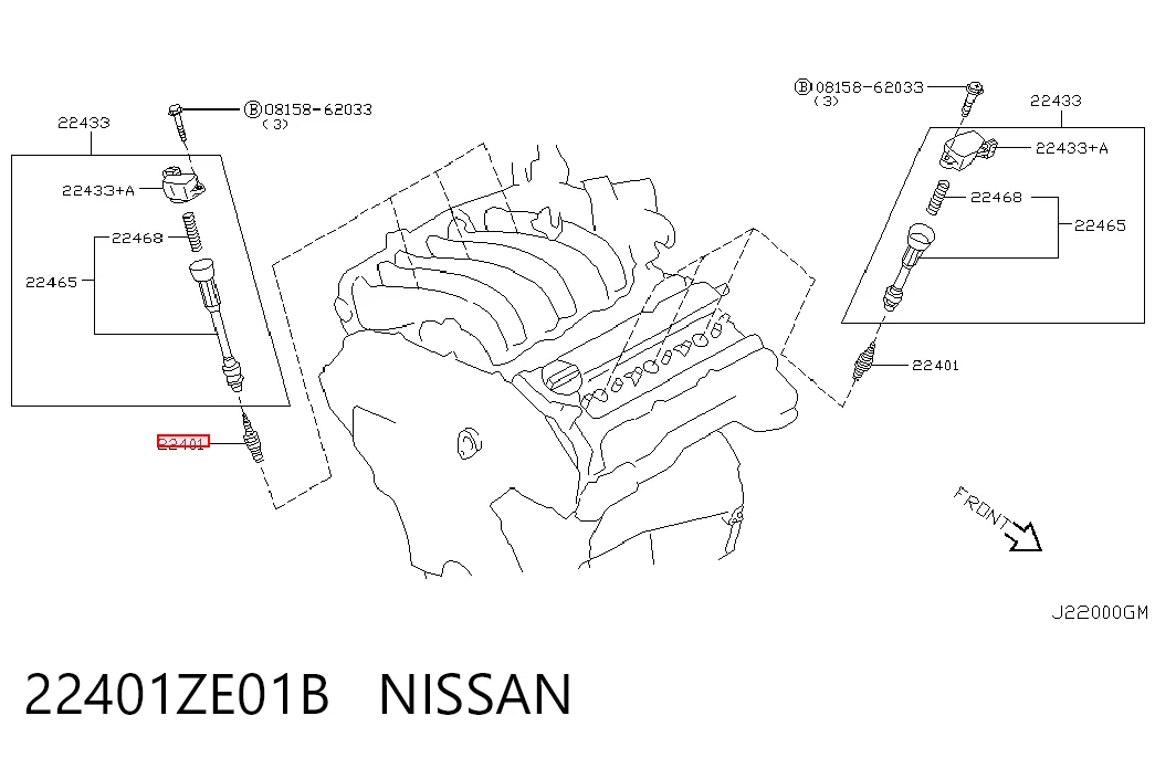 22401ZE01B Nissan/Infiniti Свечи зажигания