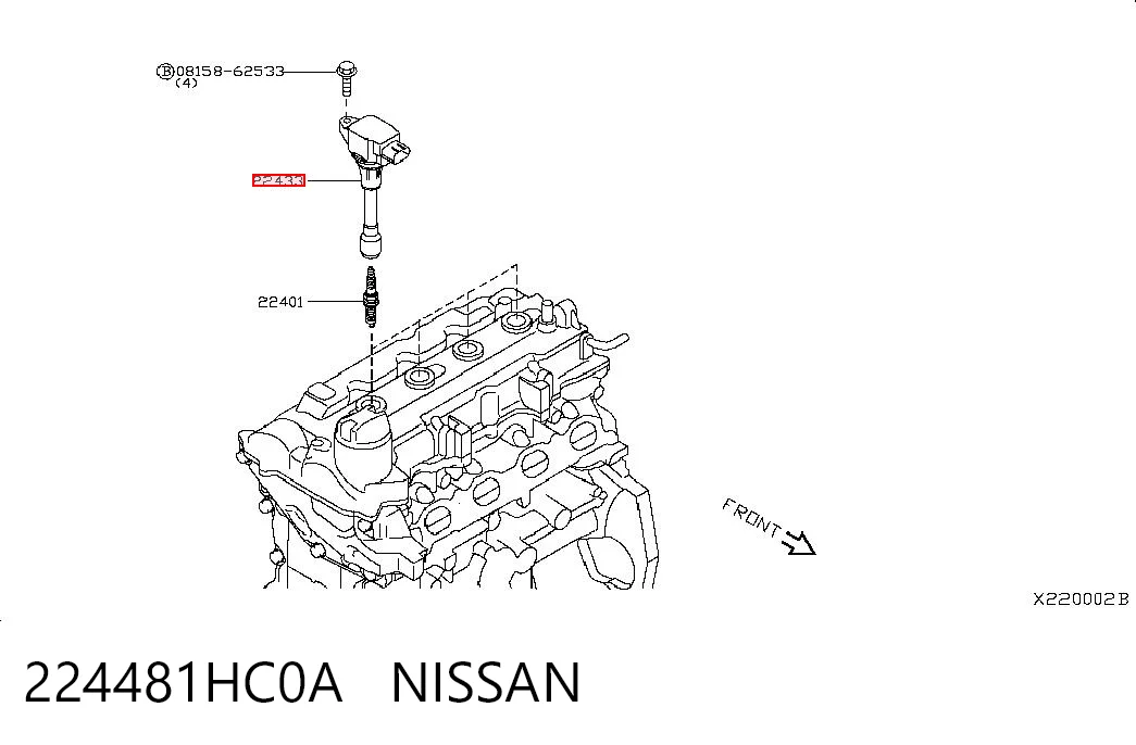 224481HC0A Nissan/Infiniti Катушка зажигания