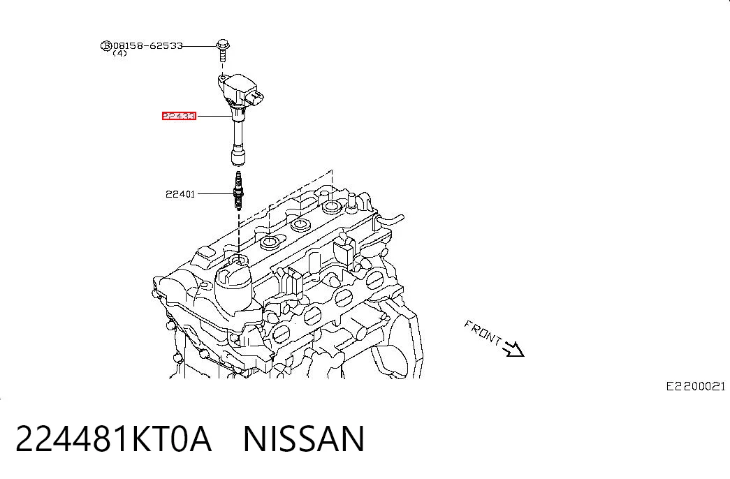 224481KT0A Nissan/Infiniti Катушка зажигания