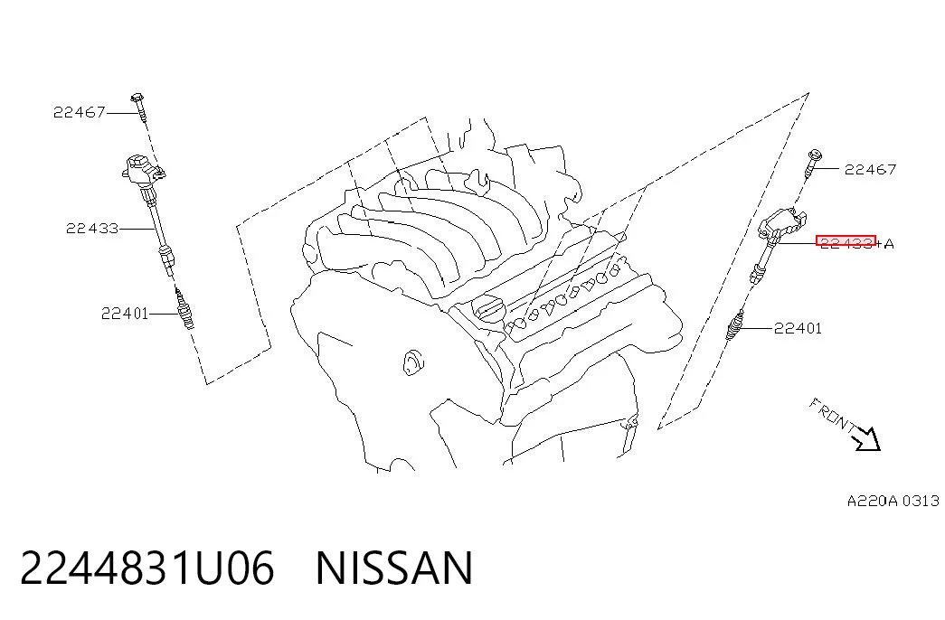 2244831U06 Nissan/Infiniti Катушка зажигания