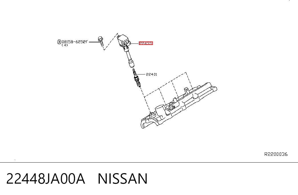 22448JA00A Nissan/Infiniti Катушка зажигания