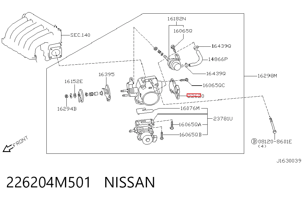 226204M501 Nissan/Infiniti Датчик положения дроссельной заслонки