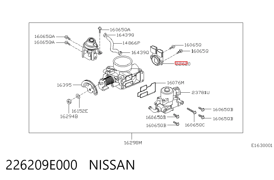 226209E000 Nissan/Infiniti Датчик положения дроссельной заслонки