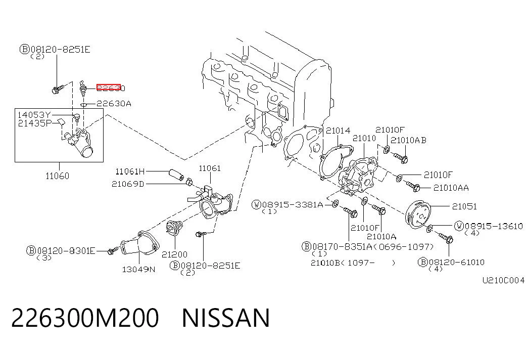 226300M200 Nissan/Infiniti Термовыключатель