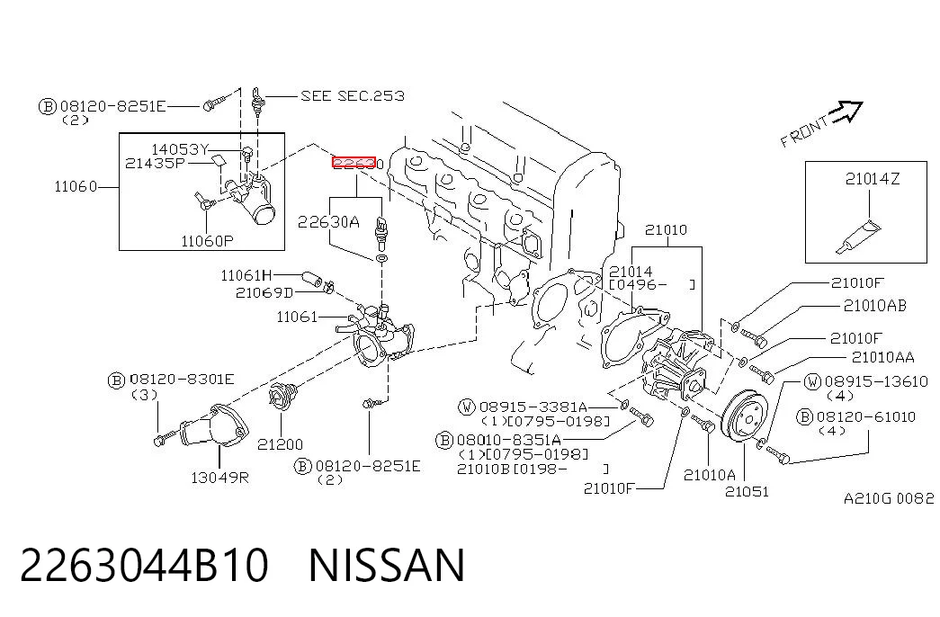 Термовыключатель на Nissan Almera TINO V10