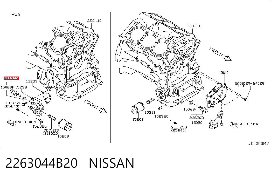 2263044B20 Nissan/Infiniti Термовыключатель
